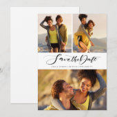 Fotomontage handgeschriebene Schrift Save The Date (Vorne/Hinten)