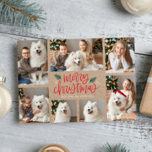 Fotomontage Handlettering Frohe Weihnachten Kraft