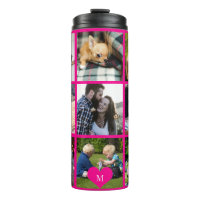 Fotomontage-Monogramm personalisiert modern rosa