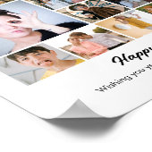 Fotomontage Personalisiertes Geburtstagsgeschenk Poster (Ecke)