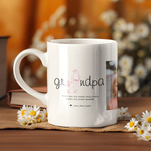 Fotomontage vom Opa von der Enkelin Kaffeetasse