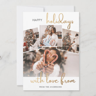 Fotomontage Weihnachten Familien-Feiertags-Karte Einladung