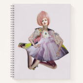 Fotomontage Woman Wearing a Pink wig Notizblock (Vorderseite)