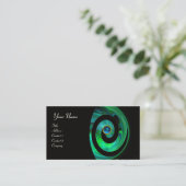 FOTON SWIRL GEM MONOGRAM schwarz-blau Visitenkarte (Stehend Vorderseite)