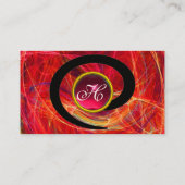 FOTON SWIRL GEM MONOGRAM schwarz rosa Visitenkarte (Rückseite)