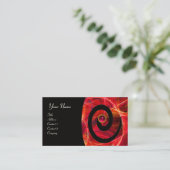 FOTON SWIRL GEM MONOGRAM schwarz rosa Visitenkarte (Stehend Vorderseite)