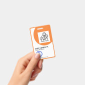 Fotoplasma der fett-orangefarbenen Rahmenkonstrukt Ausweis (Handheld)