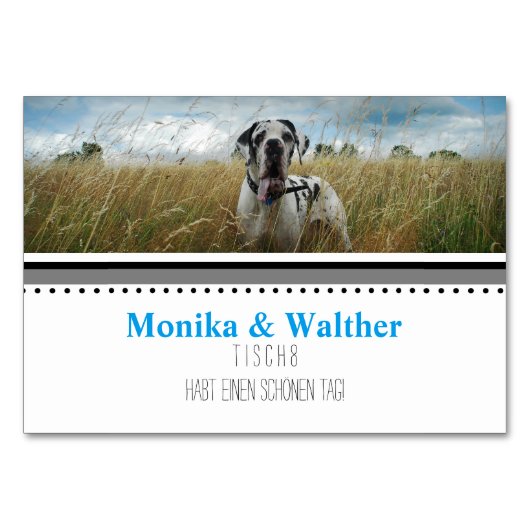 FotoPlatzhalterkarten Tischnummer (Vorderseite)