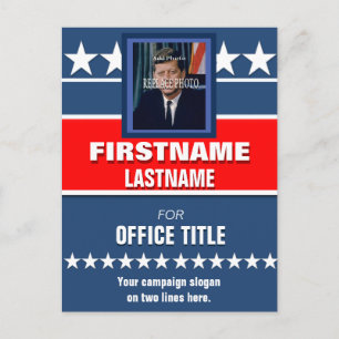 Fotopolitische Kampagne hinzufügen Postkarte