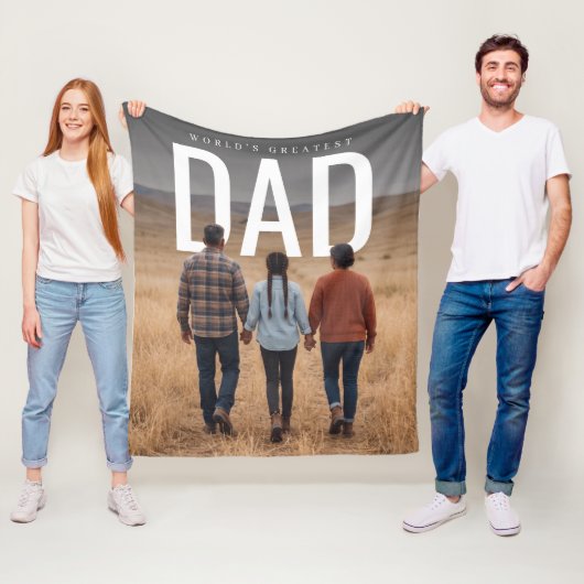 FotoPop Weltbester Papa Fleecedecke (Beispiel)