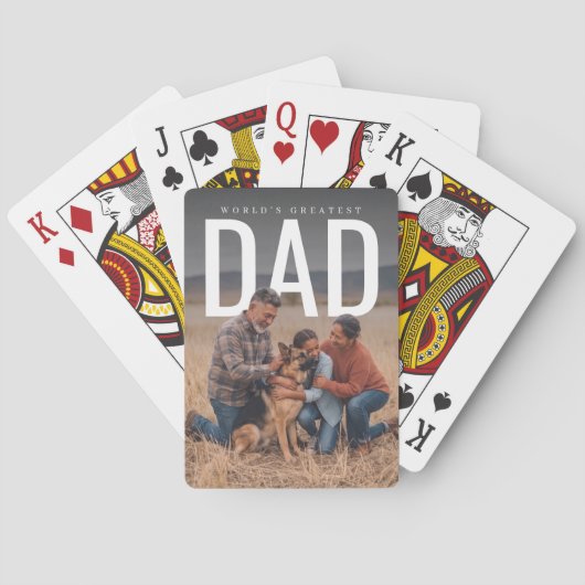 FotoPop Weltbester Papa Spielkarten (Rückseite)