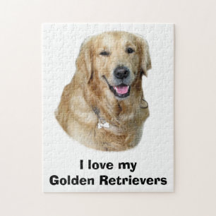 Fotoporträt des goldenen Retrievers Hunde Puzzle