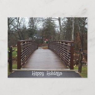 Fotopostkarte der beleuchteten Brücke Postkarte