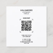 Fotoprüfung QR Quadratische Visitenkarte (Rückseite)