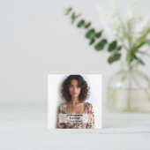 Fotoprüfung QR Quadratische Visitenkarte (Stehend Vorderseite)