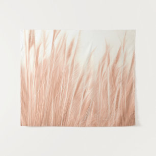 Fotorealistische Pampasgras-Blush-Minimal Wandteppich