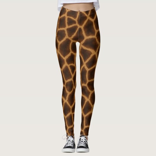 Fotorealistisches Giraffenverborgen Leggings (Vorderseite)