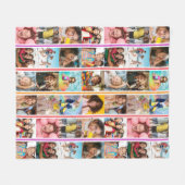 Fotorollage Streifen Fleece Blanket (Vorderseite (Horizontal))