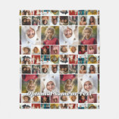 Fotos ab - 14 Collage Muster Fleecedecke (Vorderseite)