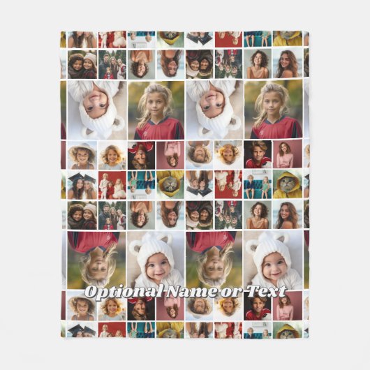 Fotos ab - 14 Collage Muster Fleecedecke (Vorderseite)