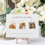 Fotos auf Bekleidungskollektion Save The Date<br><div class="desc">Spaß 3 Foto Anordnung von Instant-Fotografien,  die auf einer Bekleidungslinie hängen</div>