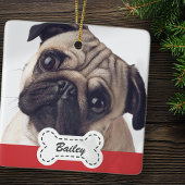 Fotos auf dem Niedlichen Dog-Knochen-Namen hinzufü Keramikornament