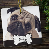 Fotos auf dem Niedlichen Dog-Knochen-Namen hinzufü Keramikornament