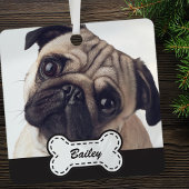 Fotos auf dem Niedlichen Dog-Knochen-Namen hinzufü Ornament Aus Metall