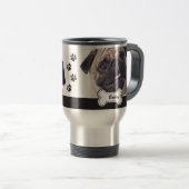 Fotos auf dem Niedlichen Dog-Knochen-Namen hinzufü Reisebecher (VorderseiteRechts)