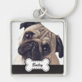 Fotos auf dem Niedlichen Dog-Knochen-Namen hinzufü Schlüsselanhänger (Vorne)