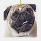 Fotos auf der Dog Paws Name Plate Keramikornament (Rückseite)