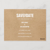 Fotos aus der Kindheit Save the Date Boho Rustic Postkarte (Rückseite)
