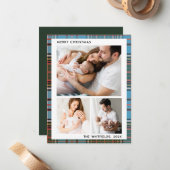 Fotos Berries Weihnachtsfeiertag Tartan Mitteilungskarte (Vorderseite/Rückseite Beispiel)