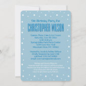 Fotos Blue Rocket Ship Weltraum Einladung zum Gebu (Rückseite)