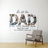 Fotos Collage Geschenk für Vater Personalisierte B Wandteppich (Beispiel (Horizontal))