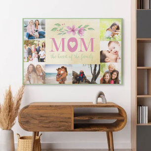 Fotos Collage - Mama, das Herz der Familie Leinwanddruck
