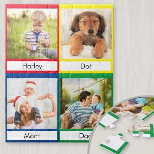 Fotos Collage Primärfarben Personalisiert Puzzle