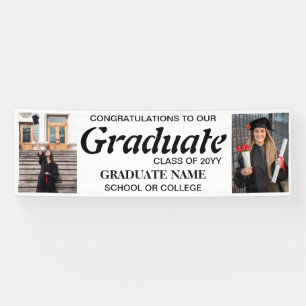 Fotos der Abschluss, Jahrgang, Graduate White Banner