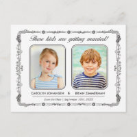 Fotos der alten Schule Save the Date Postkarte
