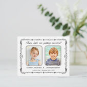 Fotos der alten Schule Save the Date Postkarte (Stehend Vorderseite)