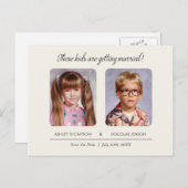 Fotos der alten Schule Save the Date Postkarte (Vorne/Hinten)