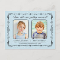 Fotos der alten Schule Save the Date Postkarte | A