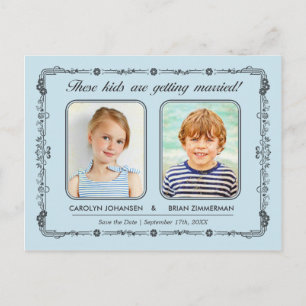 Fotos der alten Schule Save the Date Postkarte A