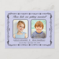 Fotos der alten Schule Save the Date Postkarte | P