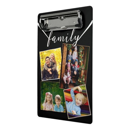 Fotos der Familie 4 Bilder Benutzerdefinierte Gale Mini Klemmbrett (Gewinkelt2)