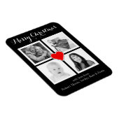 Fotos der Familie nach Maß frohen Weihnachten Magnet (Rechte Seite)