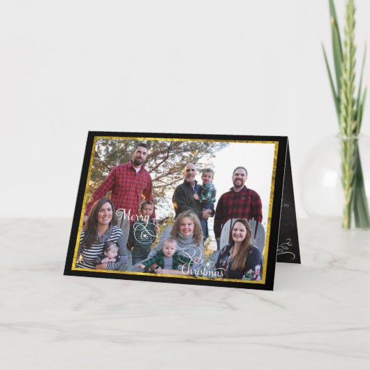 Fotos der FotoCollage-Familie Feiertagskarte (Vorderseite)