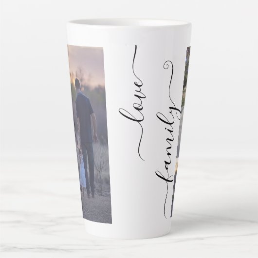 Fotos der Fotokollage-Familie Vorlage Kalligrafie Milchtasse (Vorderseite)