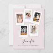 Fotos der Freundschaft werden Sie meine Bridesmaid Einladung (Vorderseite)