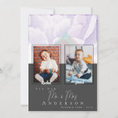 Fotos der Kindheit Brautgarten Hochzeit Tischnumme Dankeskarte (Vorderseite)